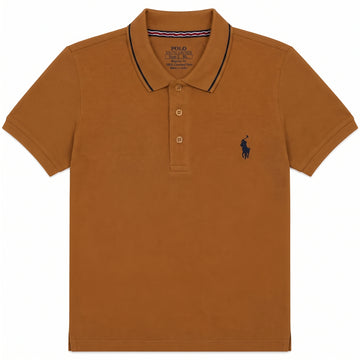 Men Pique Polo - Dark Mustard