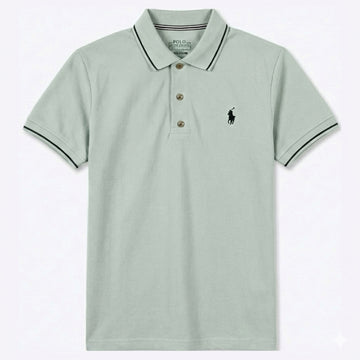 Men's Pique Polo Shirt – Sage Grey