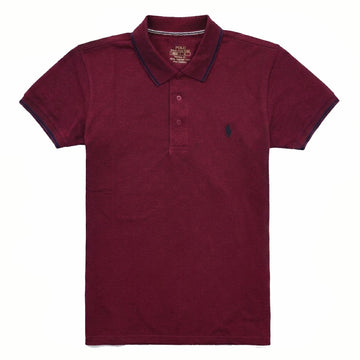 Men's Pique Polo Shirt – Burgundy Red